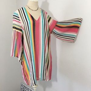 Listicle bell sleeve mini dress